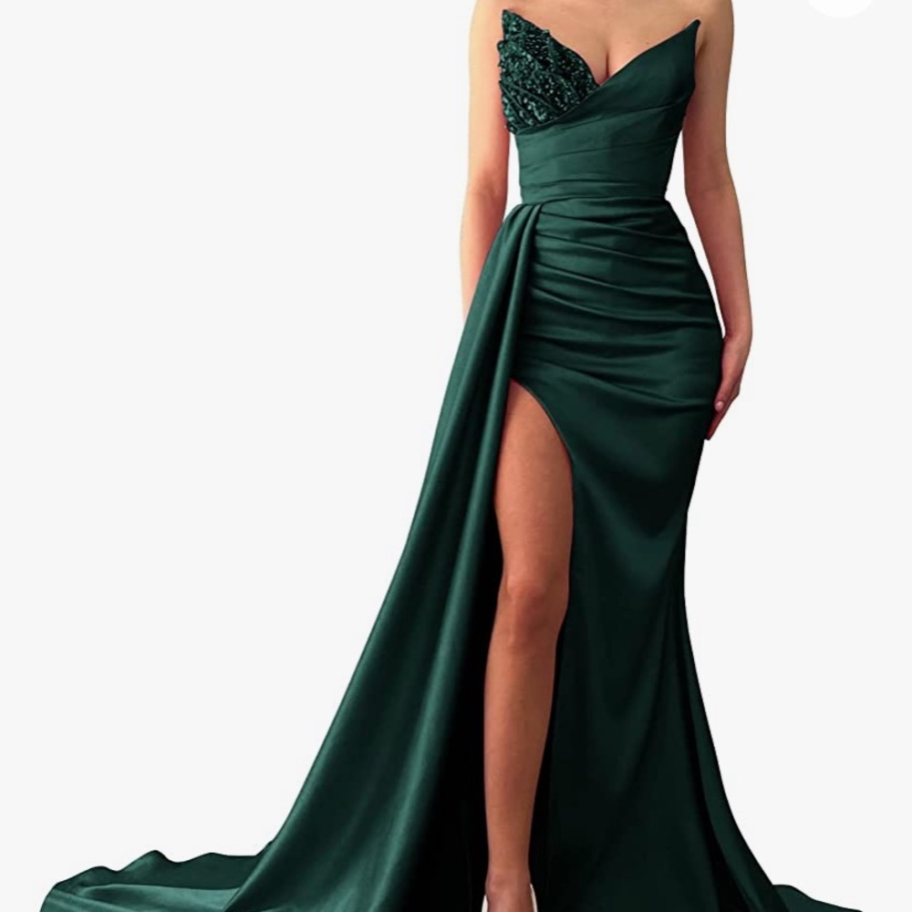 Mermaid Sequin Beaded Satin Long